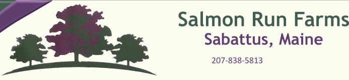 Salmon Run Farms Sabattus, Maine 207-838-5813